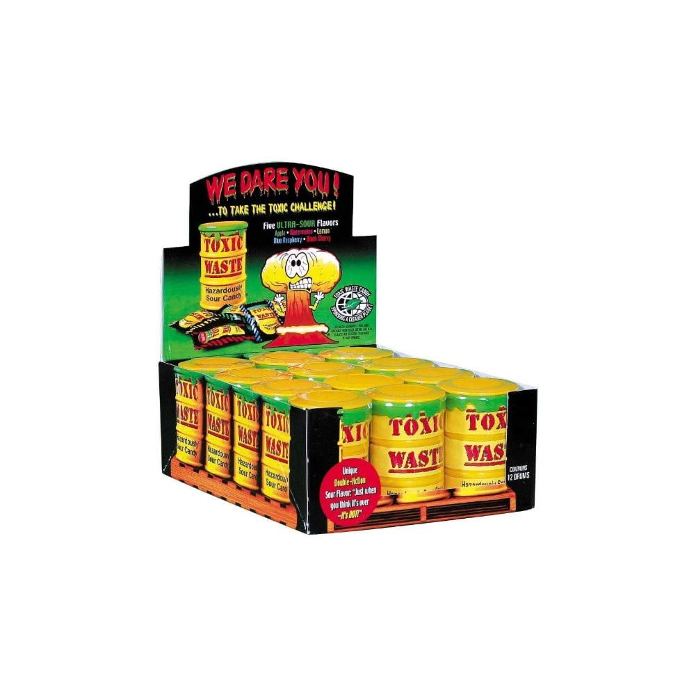 Toxic Waste Drums Sour Candy 12 Pack - Walmart.com
