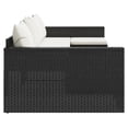thumbnail image 3 of vidaXL 2 Piece Garden Lounge Set with Cushions Black Poly Rattan, 3 of 5