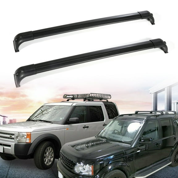 ECCPP Roof Rack Crossbars fit for Land Rover LR3 2005-2009,for Land Rover LR4 2010-2016 Rooftop Luggage Canoe Kayak Carrier Rack - Fits Side Rails Models ONLY