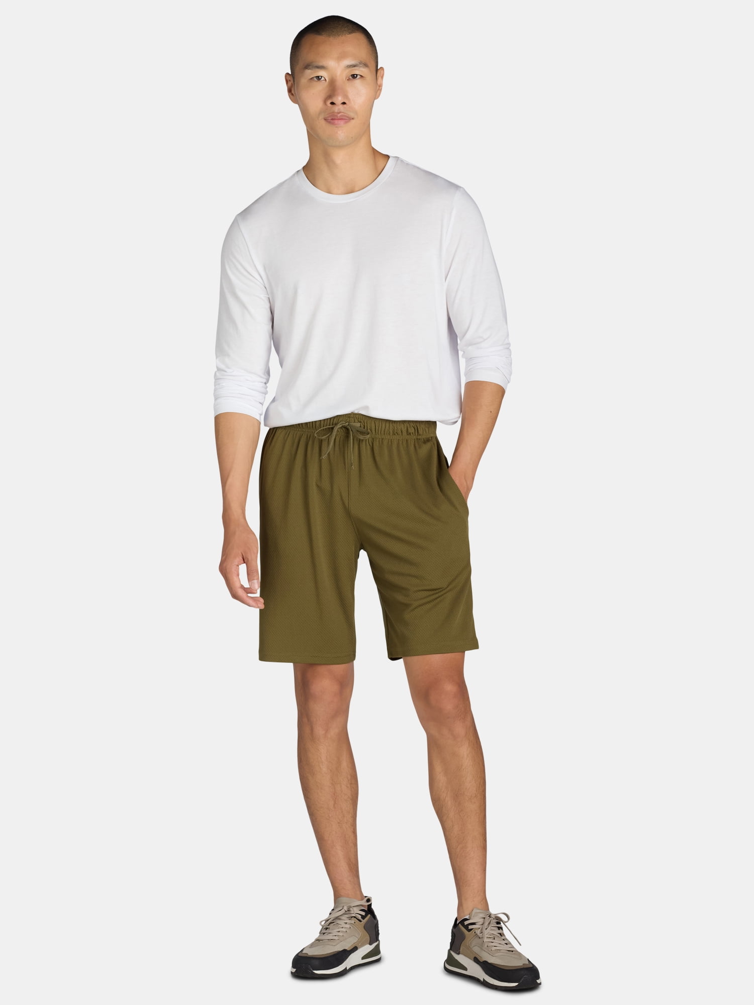 Athletic Works Men's and Big Men's Active Mesh Shorts, 9" Inseam, 2-Pack, Sizes XS-5XL