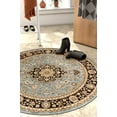 thumbnail image 2 of Infinity Home 541060 5 ft. 3 in. Barclay Medallion Kashan Round Area Rug - Light Blue, 2 of 10