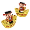thumbnail image 3 of Wealth God Ornament, Solar Panel Nodding Fortune Wealth Statue For Car Household Decoration, 3 of 8