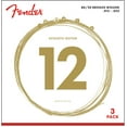 thumbnail image 2 of Fender 80/20 Bronze Acoustic Guitar Strings, Ball End - Light .012-.052 - 3 Pack w/ Picks, 2 of 2