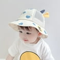 thumbnail image 2 of WUXIAN Kids Sun Hats Infant Cartoon Sun Hat Upf 50+ Outdoor Adjustable Toddler Beach Hat With Wide Brim Safari Hat,Blue,One Size, 2 of 4