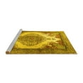 thumbnail image 2 of Ahgly Company Machine Washable Indoor Round Persian Yellow Traditional Area Rugs, 4' Round, 2 of 4