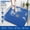 Blue, variant on Square Non Slip Shower Mat 24x24 Inch, Soft PVC Loofah Bath Mat with Drain Holes, Quick Drying Tub Floor Mat, Bathroom Accessory Grey