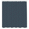 thumbnail image 3 of Geometric Shower Curtain, Grid Design with Angled Lines Hexagonal Shapes Abstract, Fabric Bathroom Set with Hooks, 69W X 84L Inches Extra Long, Dark Pink Pale Green and Dark Blue, by Ambesonne, 3 of 3