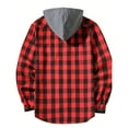 thumbnail image 6 of Flannel Jacket For Men Fall Outfits For Men Flannel Hoodie Plaid Shirt Long Sleeve Button Down Casual Shirt Jacket Lightweight Fall Shacket, 6 of 9