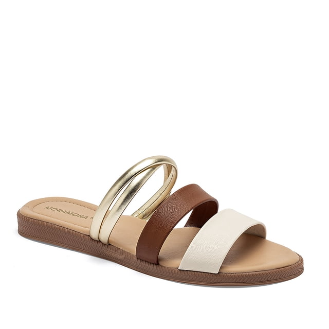SANDALIA PLANA MORAMORA BEIGE 140713