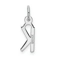 thumbnail image 3 of Diamond2Deal 14K White Gold Small Slanted Block Letter K Initial Pendant for Women, 3 of 6