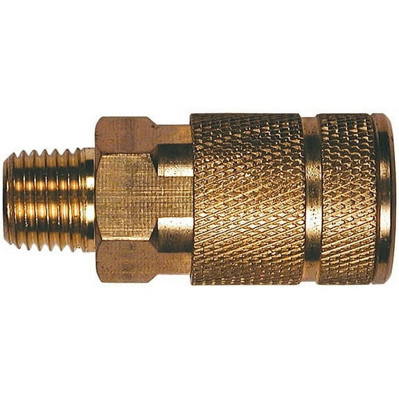 Primefit TC1414MB6 .25" Automotive 6-Ball Brass Coupler with .25" Male NPT