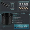 thumbnail image 3 of OrangeFerry Black 3/8-INCH PVC Heavy Duty Rubber Water Hose and Garden Hose, 100 FT Flexible Water Hose with 4 Hose Clamps for Pond, 3 of 9