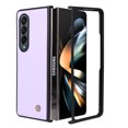 thumbnail image 3 of Allytech PU Leather Case for Samsung Galaxy Z Fold 4 2022 (5G), Ultra Thin Anti-Drop Shockproof Protective Foldable Folio Case for Galaxy Z Fold4 7.6 inch, Purple, 3 of 5