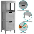 thumbnail image 6 of Costway Bathroom Wooden Floor Cabinet Multifunction Storage Rack Stand Organizer Gray, 6 of 11