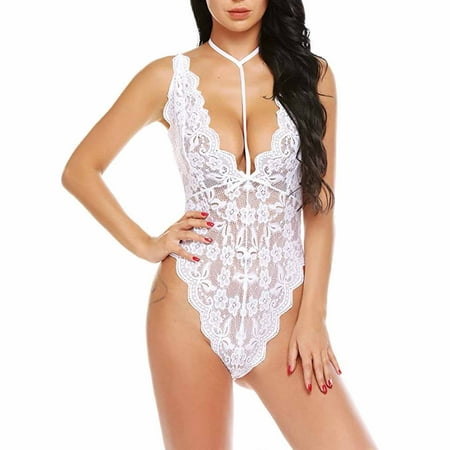 

EQWLJWE Sexy Lingerie for Women Ladies Cool Girl Lingerie Lace Solid Sedin Seductive Sexy Sling Jumpsuit Suit