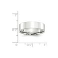 thumbnail image 3 of Solid 10k White Gold 6mm Flat Comfort Fit Plain Classic Wedding Band Ring Size 8, 3 of 4