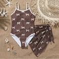 thumbnail image 3 of XEGLSBU Girls Swimsuit 1 Piece Sleeveless Girls Bikini Swimsuit Backless Tankini Cute Swimwear for Kids Summer Beach Pool Coffee-c Size 11- Years, 3 of 3