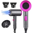 thumbnail image 1 of Secador de pelo, secador de pelo Ion profesional 1800 vatios, secador de pelo suave con cuidado de iones con 3 boquillas de estilismo y difusor, secador de pelo 3 velocidades de calentamiento y entrad Feliz Sencillez, 1 of 4