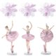 thumbnail image 4 of 1 Set 6 Pcs Beautiful Cake Decorations Elegant Ballerina Adornment Set, 4 of 4