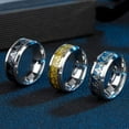 thumbnail image 3 of 8MM Men's Stainless Steel Freemason Masonic Rings Anniversary Wedding Band Gold Gold 12, 3 of 4