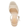 thumbnail image 3 of XYD Women Cutout Open Round Toe Platform Sandals Ankle Strap Block Heels Fashion Party Dress Woven Shoes Size 9.5 Ivory, 3 of 4