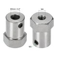 thumbnail image 3 of Uxcell 5mm Bore 18mm Length Hexagon Coupler, Coupling Shaft Iron Connector Pack of 4, 3 of 7