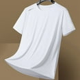 thumbnail image 2 of Men's Summer Ice Silk Cool Loose T Shirt Sports Short Sleeve Sweat Shirts Men Mens Shirts Packs Oversized T Shirts Shirts for Tall Men Slim Fit T Shirts for Men Journey T Shirt Mens T Shirt Tall, 2 of 7