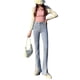 thumbnail image 5 of Pantalones vaqueros negros divididos para mujer primavera 2022 nuevos pantalones microacampanados ajustados y finos de cintura alta para fregar, 5 of 5