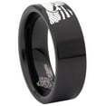 thumbnail image 6 of Military Skull Tattered American Flag Tungsten Carbide Ring, 6 of 9