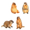 thumbnail image 3 of Figuras de acción de marmota Hugo 4 piezas decoración de escritorio, 3 of 10