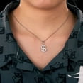 thumbnail image 3 of Forever Jewels 2 Ct Round Cut Moissanite Women Initial letter Pendant 14K White Gold, 3 of 5
