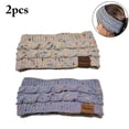thumbnail image 1 of 2PCS Bandeau Femmes Mode Créative Tricoté Bandeau Enveloppement de la Tête, 1 of 5