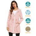 thumbnail image 2 of Chubasquero LOMON ligero e impermeable para mujer rosa XXL, 2 of 6