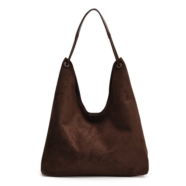 Bolso Axila Mano Hombro Mujer Gamuza Color Sólido Retro