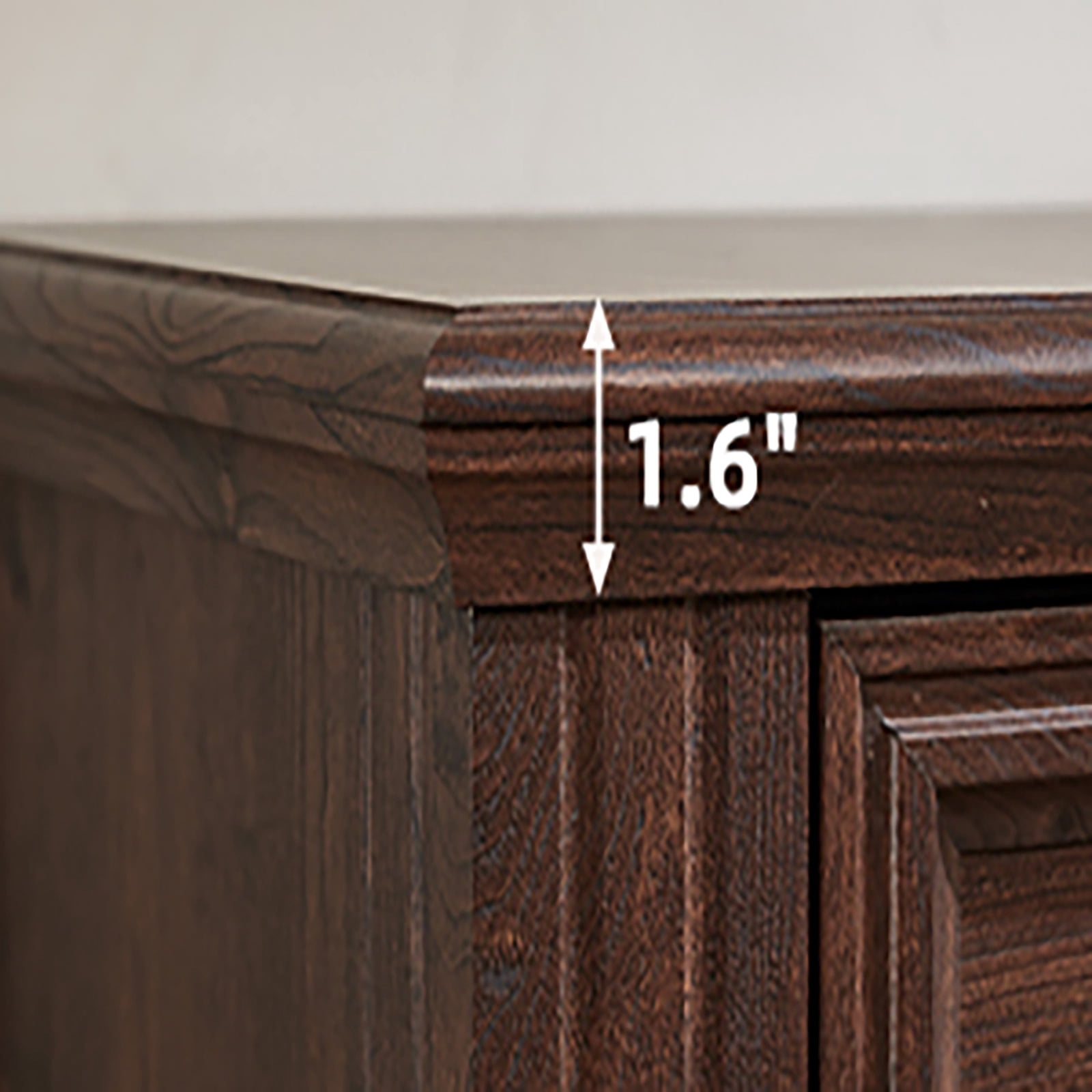 Buildhom 46" Farmhouse Console Table with 2 Drawers & Open Shelf, Rustic Wood Entryway Table for Living Room, Walnut