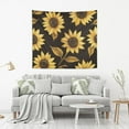 thumbnail image 2 of Yayeee Tapestry Wall Hanging for Bedroom 60" x 40" Living Room Home Wall Art Decor, Black Sunflower Pattern, 2 of 7