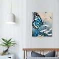 thumbnail image 2 of FCXZI Butterfly Bathroom Decor Wall Art Teal Wall Decor Butterfly Canvas Decorated Flower Prints Painting Artwork for Bathroom living room Bedroom  16x20in, 2 of 5