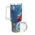 thumbnail image 2 of Taza de hielo Ariel de 40 oz con asa, taza aislada duradera que mantiene las bebidas calientes o frías, para deportes al aire libre, fitness, gran capacidad, talla única., 2 of 8