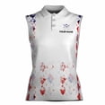 thumbnail image 2 of Custom Name America Argyle Swing Swear Repeat Women Sleeveless Polo XS-4XL, 2 of 5