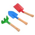 thumbnail image 1 of 1 juego de juguetes de pala y rastrillo para jardinería para niños, juguetes para plantar en el jardín y la playa, 1 of 6