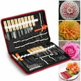 thumbnail image 2 of 80 Pieces Food Carving Tools Set with Wooden Handles for Kitchen Sculpting, 2 of 8