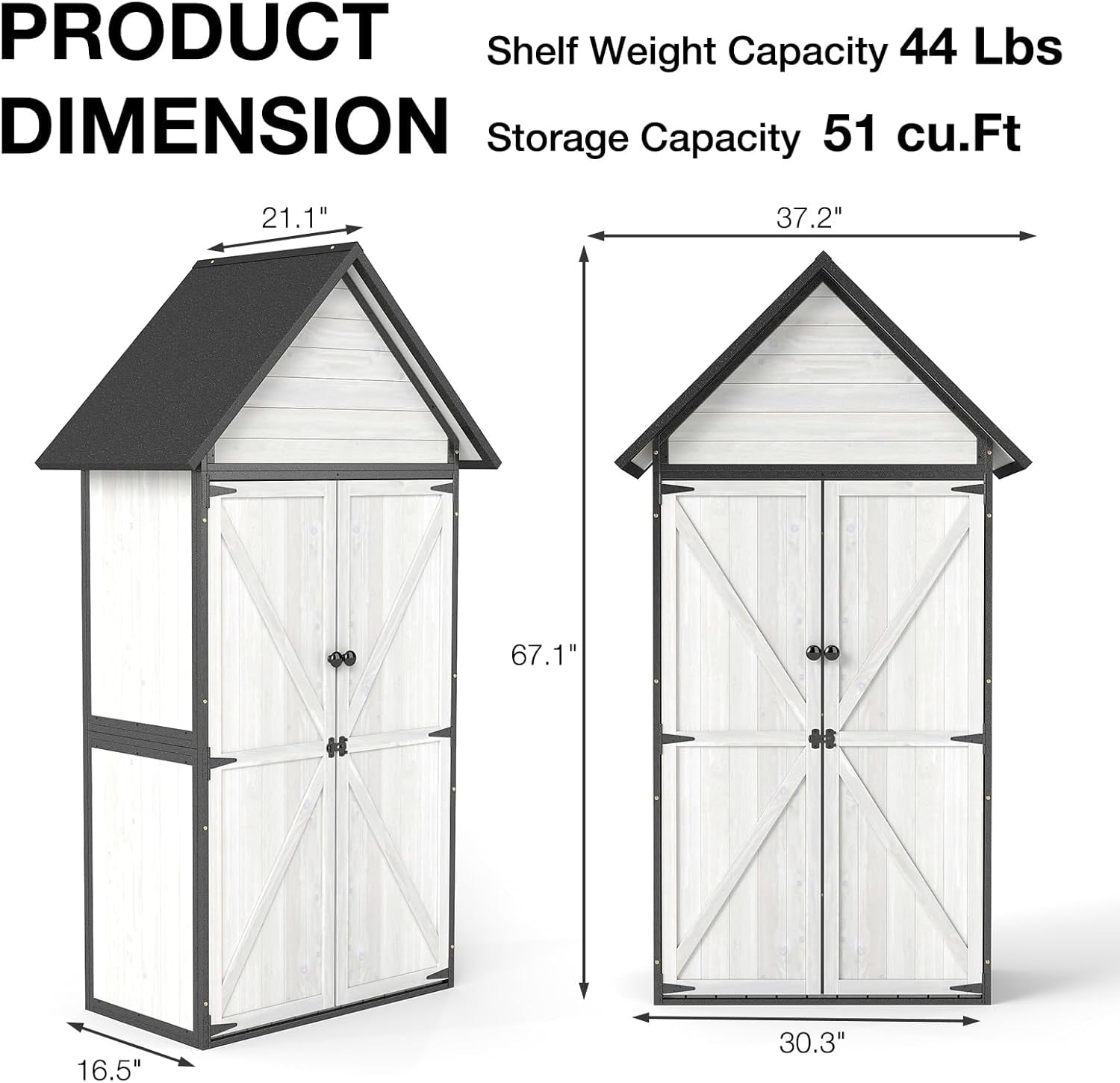 Aivituvin Outdoor Large Storage Shed with Durable Metal Frame, Lockable  Storage Cabinet with Floor, Weatherproof Tool Shed for Backyard Patio (White)