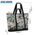 thumbnail image 3 of WOBOGO Malus Spectabilis Tote Cooler Bag Fold Flat Insulated Shopping Bag With Zipper For Work Picnic Beach Use 18×6.7×24in, 3 of 8