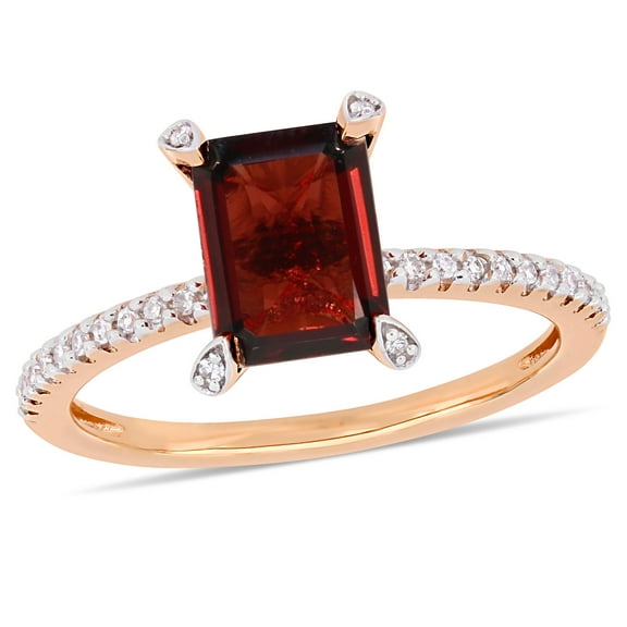 Everly Women's Garnet 10k Rose Gold Ring