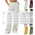 thumbnail image 3 of Sahpxhe Wide Leg Work Pants for Women High Elastic Waist Casual Comfy Loose Pants Trendy Office Trousers with Pockets Wine XXL, 3 of 9