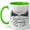 Green, variant on Where the Wildflowers Bloom Coffee Mug, Floral Meadow Mug, Spring Nature Birthday Christmas Gift, Butterfly Mountain Sunrise Quote Art, 11 oz White Ceramic Coffee Cup Gift for Tea