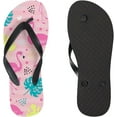 thumbnail image 3 of Dreamtimes Flip Flops Tropical Flamingo Bird Jungle Palm Leaves Flower Pink Love Slippers Sandals for Women Men Boy Girl Kid Beach Summer Yoga Mat Slipper, 3 of 5