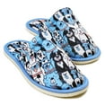thumbnail image 1 of Chochili Men Dog Home Slippers Blue White Lightweight Silent Walk, 1 of 5