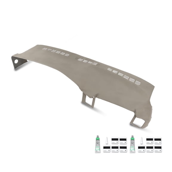TPE Dash Cap Cover Dashboard Overlay Light Gray Fit for 1999-2006 Silverado Sierra
