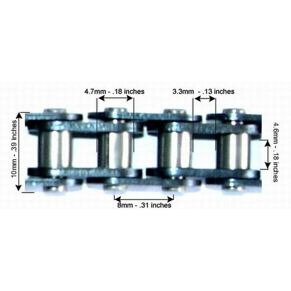 Chain - #05T / #T8F - 41 inch or 132 links, Scooters and Pocket Bikes